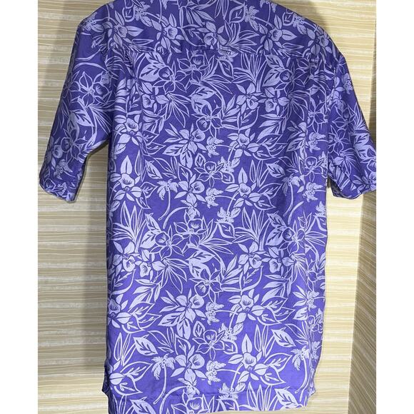 Daniel Cremieux Signature Collection Purple Hawaiian Floral Shirt M 0625 - Picture 3 of 6